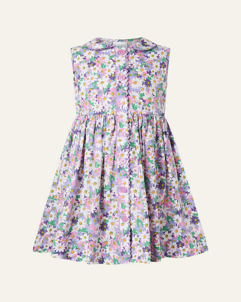Girl's Aster Sleeveless Button-Front Dress, Size 2-10